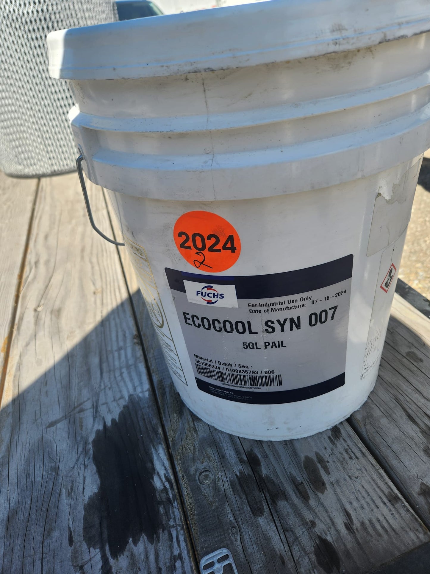 Fuchs Ecocool Syn 007 5-Gal. Industrial Coolant Machining Fluid