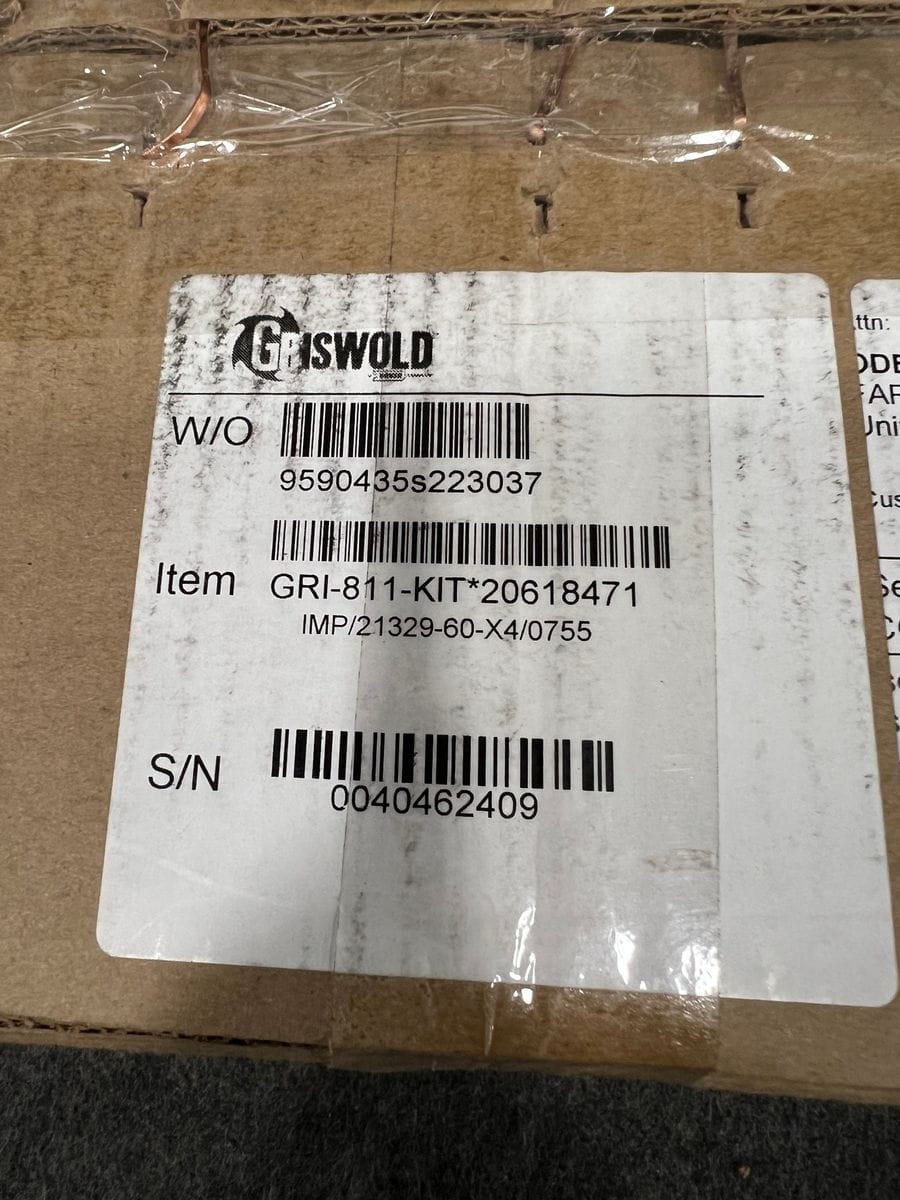 New Griswold Pump Impeller GRI-811-KIT*20618471 /21329-60-X4 / 7.55" Diameter