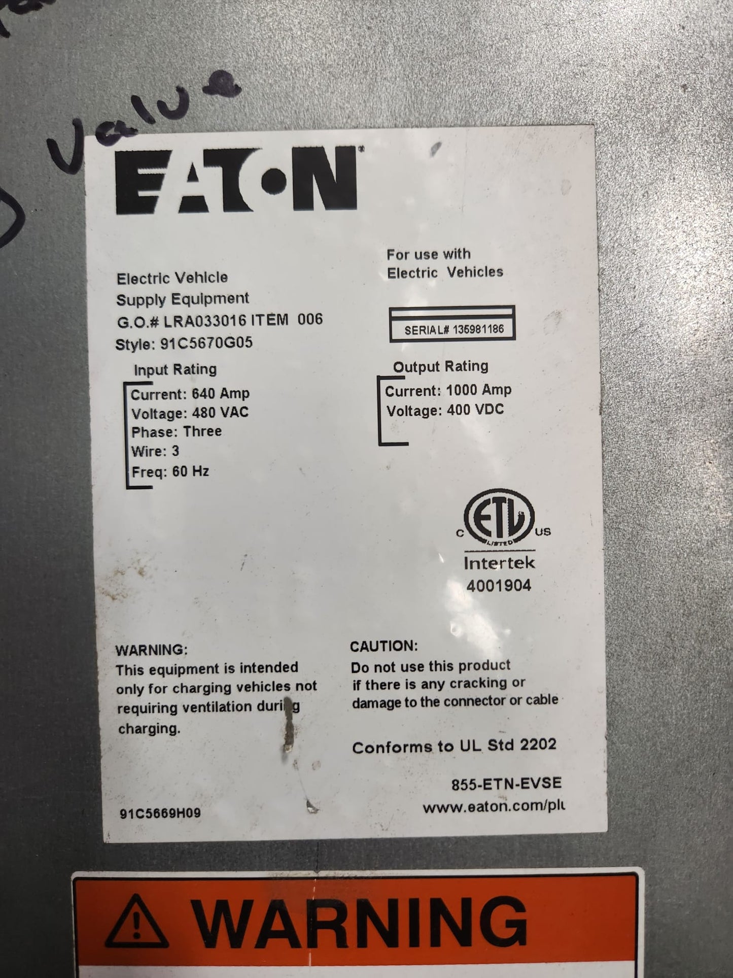 Eaton Electric Vehicle Supply Equipment (EVSE)