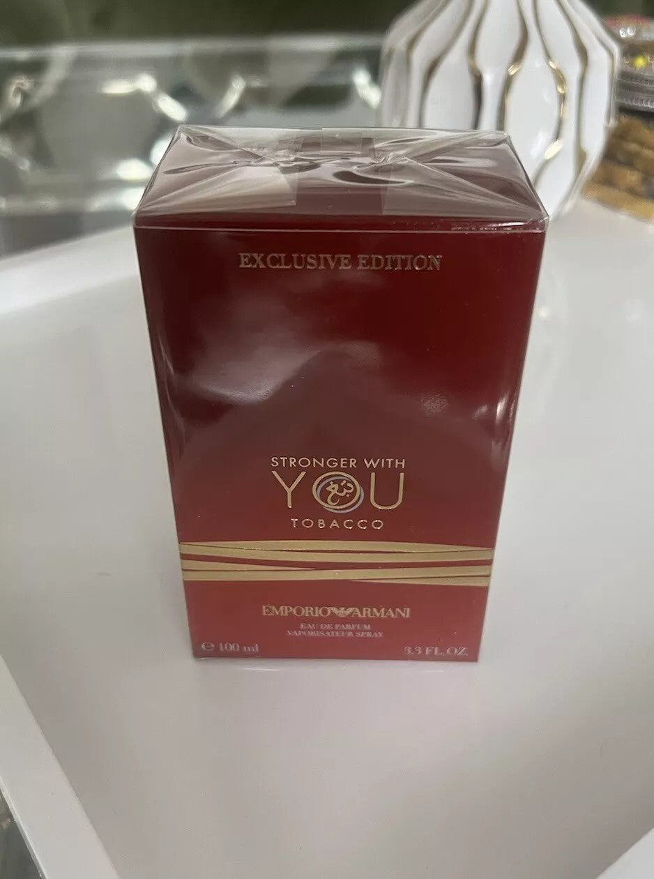 3.3 Oz Emporio Armani Stronger With You Tobacco . NEW In Box. Sealed