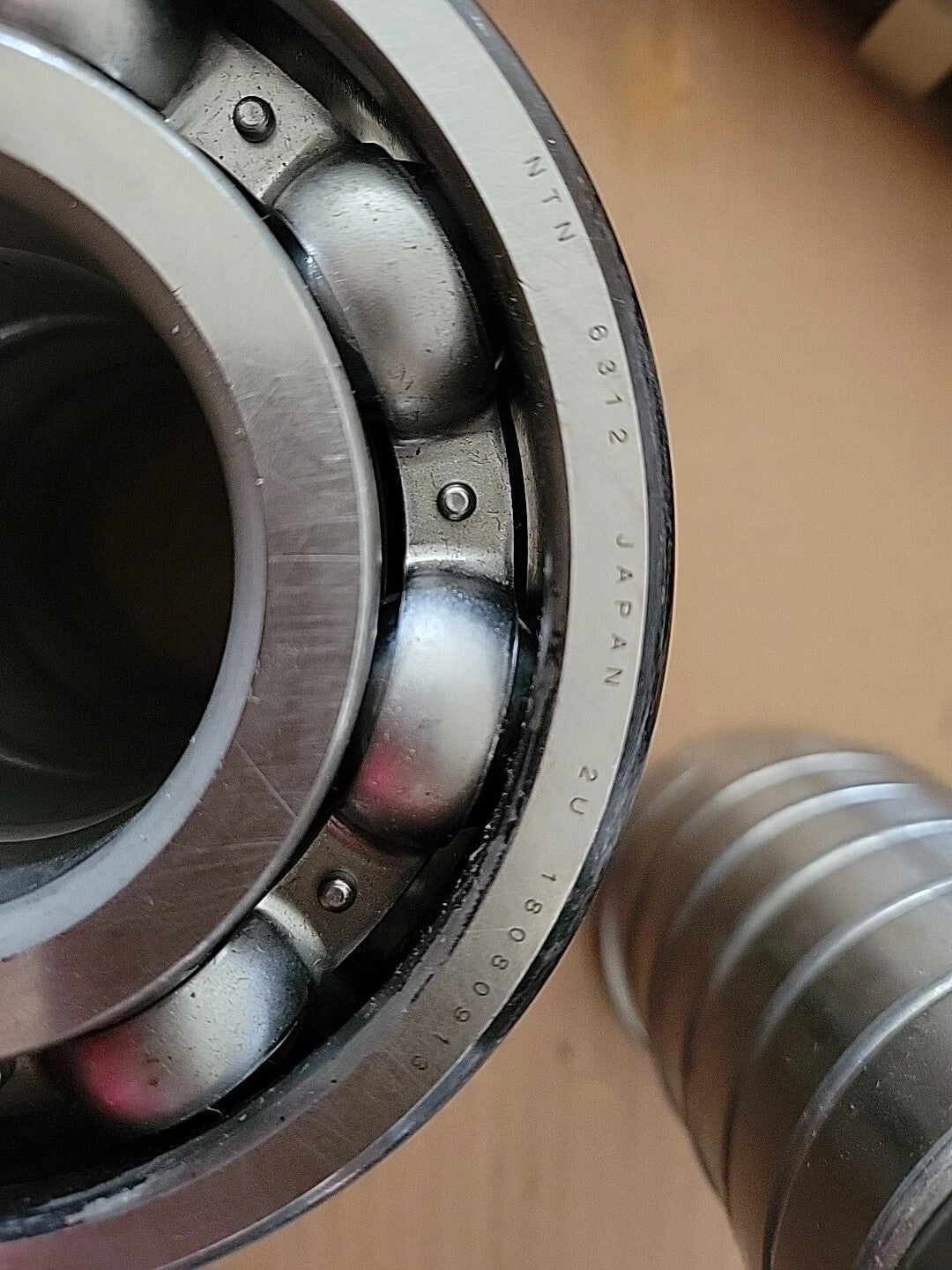 NTN 6312 Deep Groove Ball Bearing 60x130x31mm. OPEN, NO SEALS