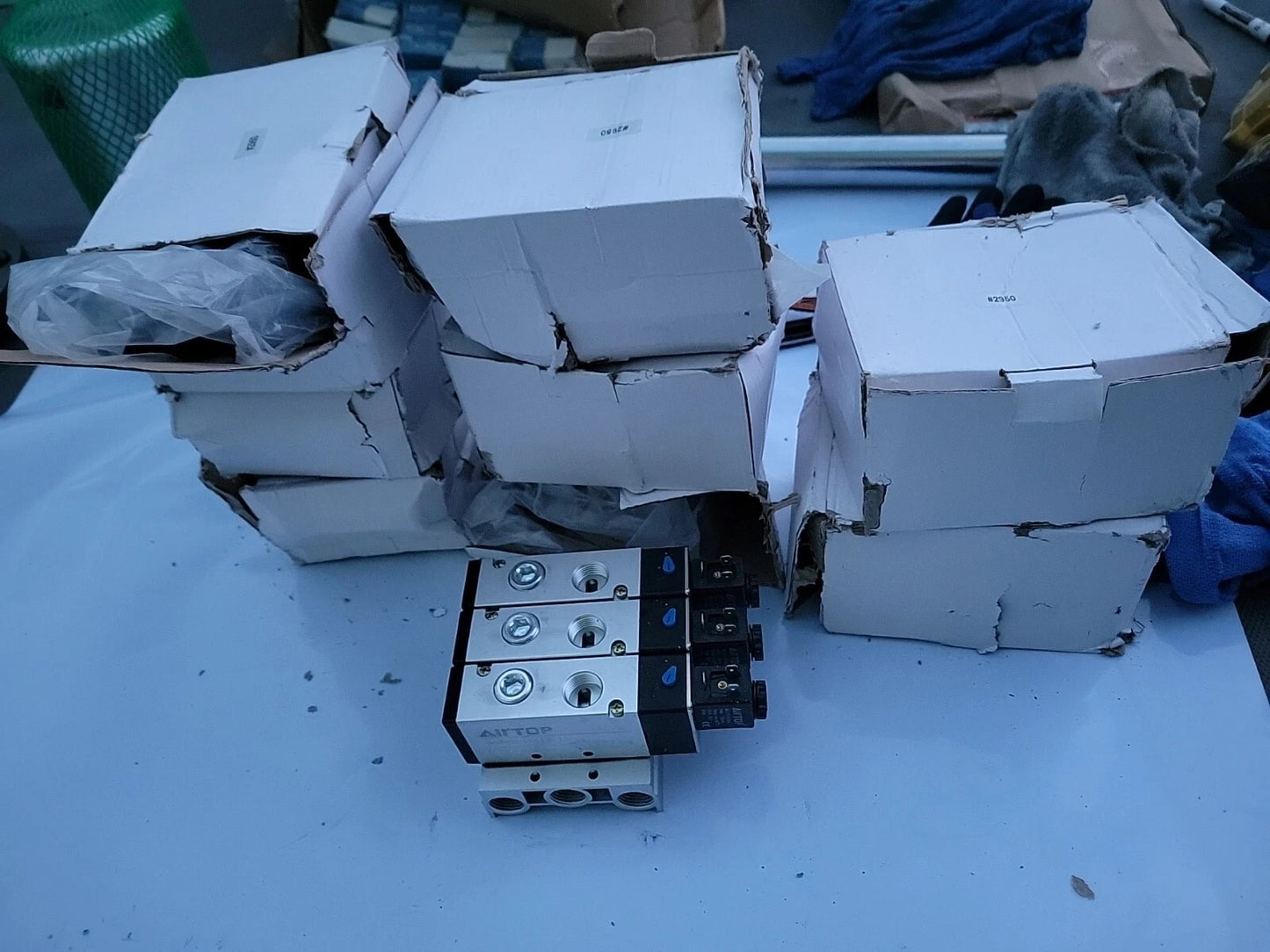 (9)Pneumatic Electric Solenoid Air Valve 4V410-15 5 Way 2 Position PT1/2" DC 12V