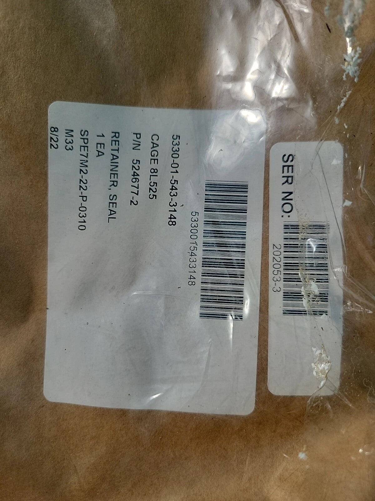 Retainer Seal 524677-2 CAGE 8L525