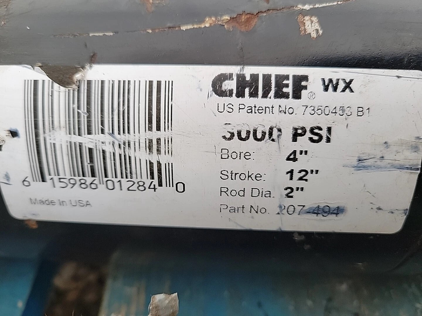 Vérin hydraulique soudé CHIEFWX 4 alésages x 12 courses - 2 tiges ; fabricant n° 207494