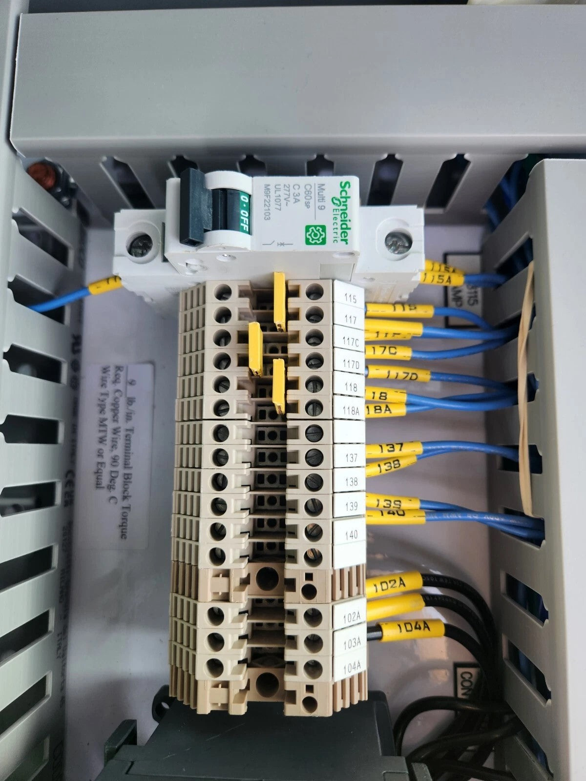 PKM electrical panel for 3 or 4 phase power. 460V