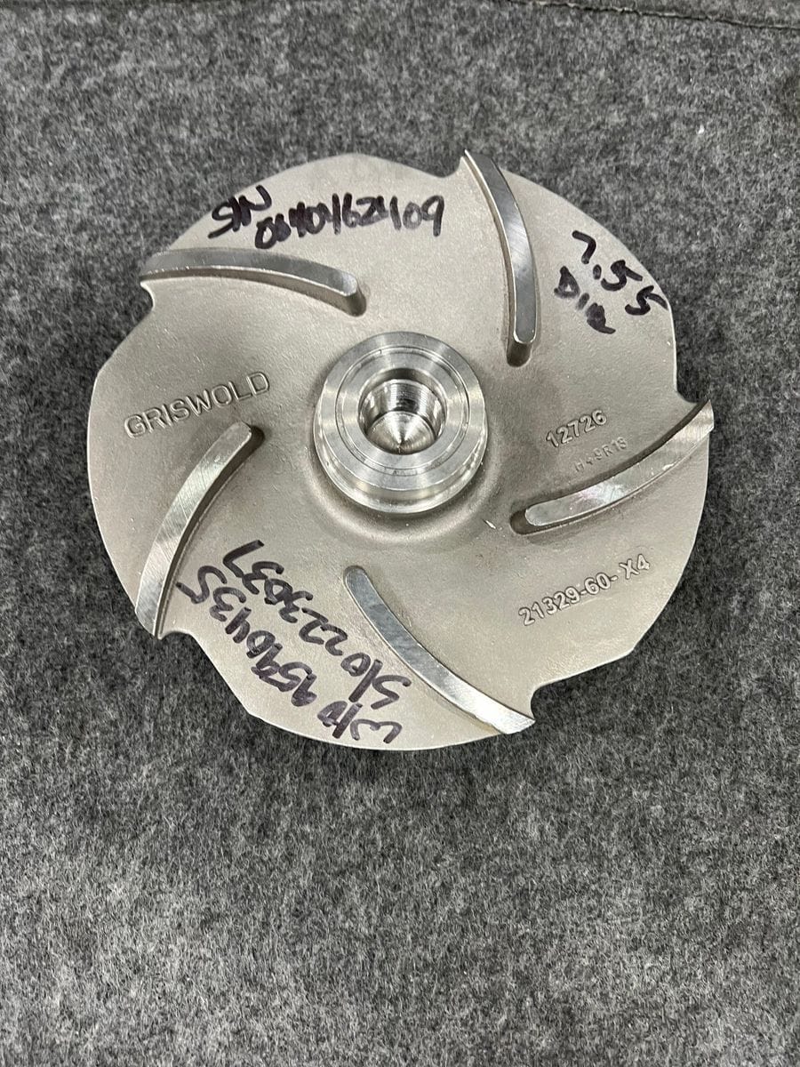 New Griswold Pump Impeller GRI-811-KIT*20618471 /21329-60-X4 / 7.55" Diameter