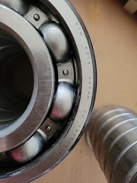 NTN 6312 Deep Groove Ball Bearing 60x130x31mm. OPEN, NO SEALS