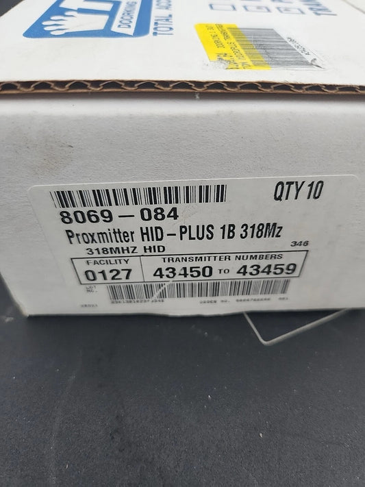 DKS DOORKING LSD69T (8069-084) MicroPLUS Proxmitter HID-Plus Remote 318MHZ fob