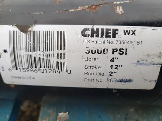 Vérin hydraulique soudé CHIEFWX  4 alésages x 12 courses - 2 tiges ; fabricant n° 207494