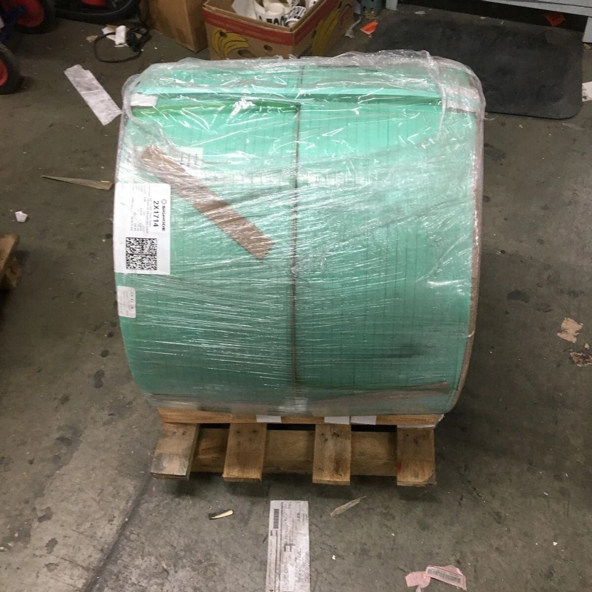 Sangle en polyester vert Signode 2040, 58 po x 0,035 po x 20 000 pi, 2 x 1 714 po